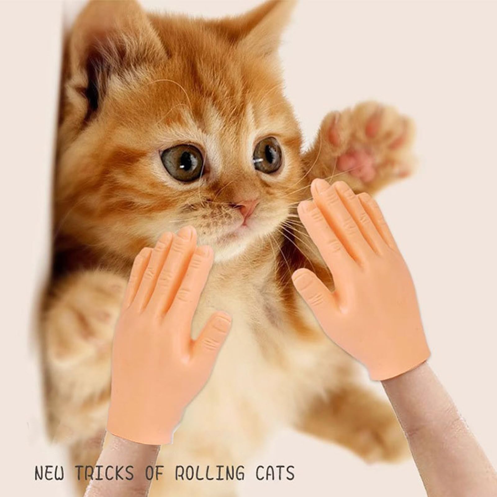 Amazon | 猫用ミニハンド、6個 猫用小さな手、面白いミニ人間の手
